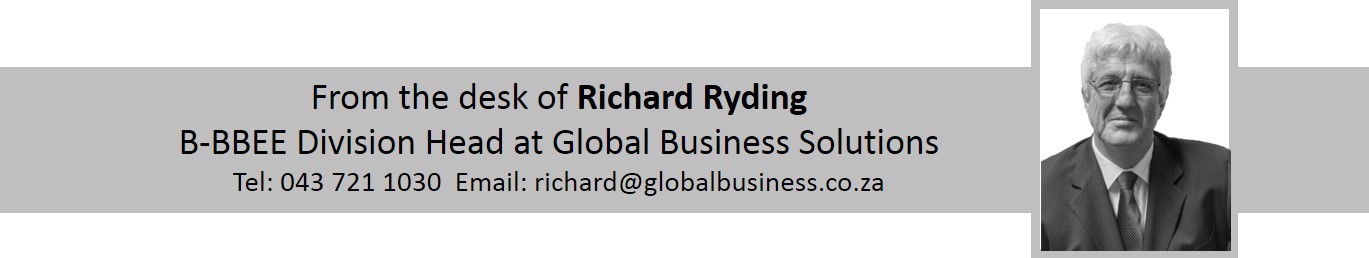 Richard Ryding is the head of B-BBEE at Global Business Solutions